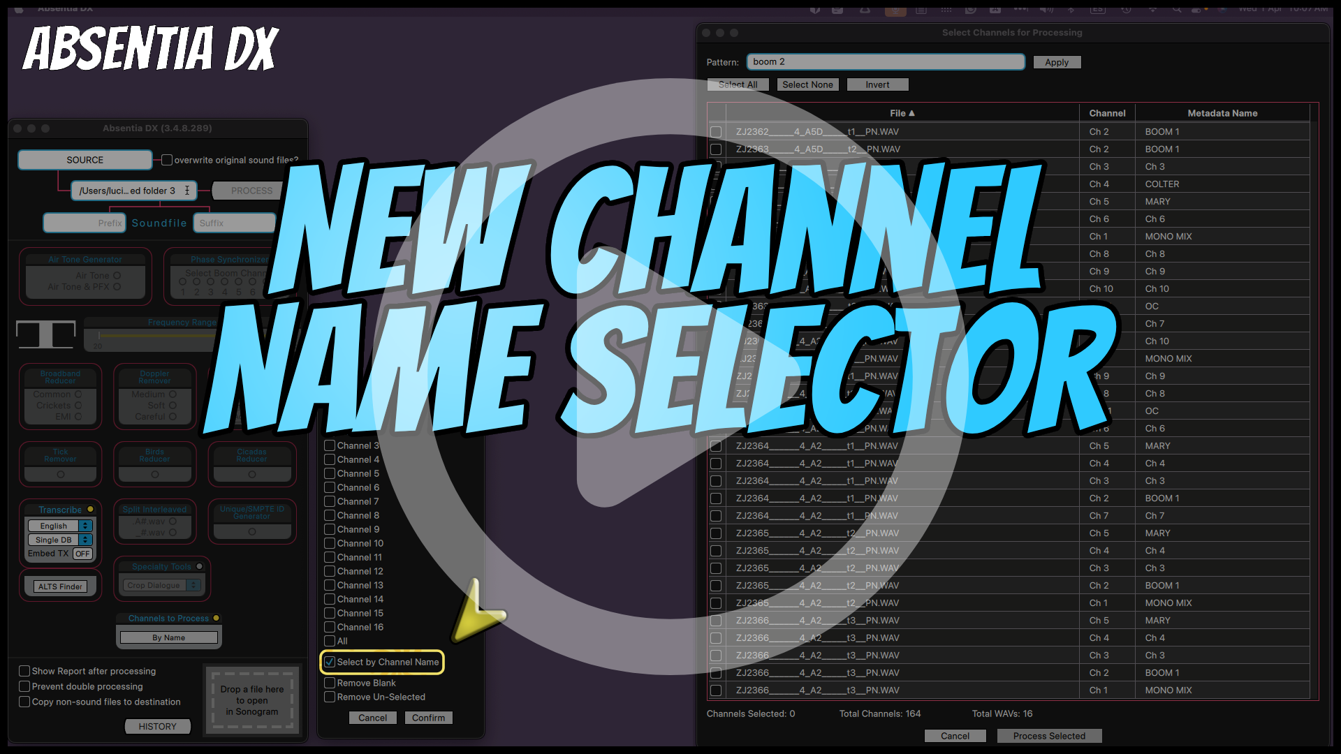 Channel Name Selector